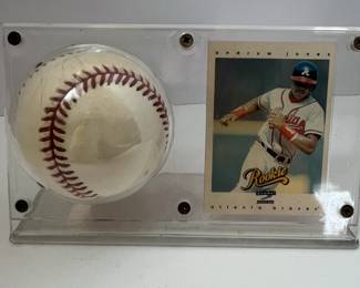 Andruw Jones Rookie Baseball and Card