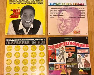 Collection of Classic Rock, Pop, and Soul Vinyl Records