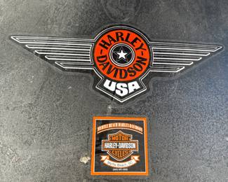 Harley Davidson ChromeBanded Bar Set with Swivel Stools