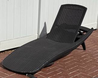 Wicker Resin Chaise Lounge Chair