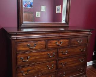 Wood Dresser with Mirror