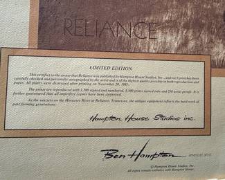 Ben Hampton "Reliance" Limited Edition Print