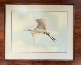 Guy Coheleach American Egret Signed Lithograph