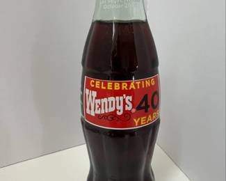 Wendys Anniversary CocaCola Bottle