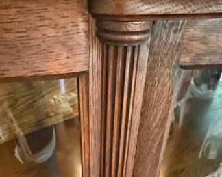 Curved Glass China Cabinet with Ball and Claw Feet