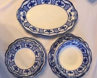 W. H. Grindley Melbourne Flow Blue China Set