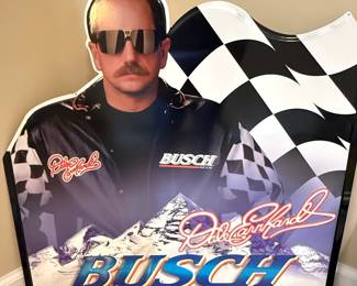 Dale Earnhardt Sr. Busch Beer Life-Size Metal Sign