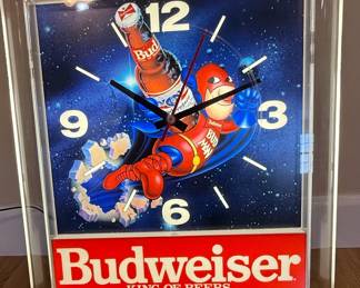 Budweiser Bud Man Electric Clock