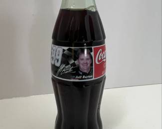CocaCola Jeff Burton Glass Bottle