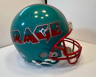 Autographed Rage XFL Football Helmet