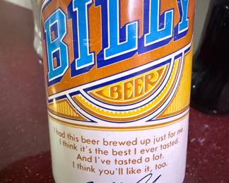 Dr. Pepper Straw Holder, Dale Earnhardt CocaCola Bottle, Dale Earnhardt Sun Drop Bottle, and Billy Beer Can Lighter