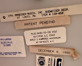 Vintage Budweiser King of Beers Bottles on Ice Hanging Pool Table Light