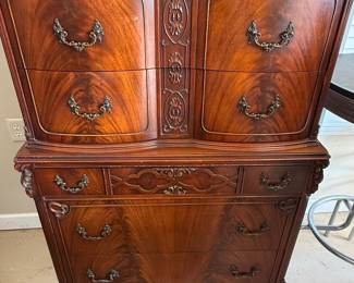 French Provincial Style Highboy Dresser