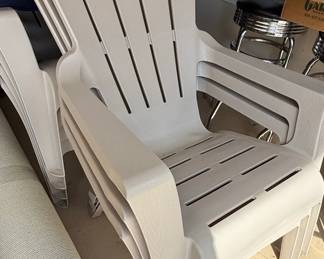 Grey Plastic Adirondack Chair Set