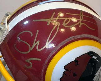 Washington Redskins Signed Football Helmet  Health Shuler 