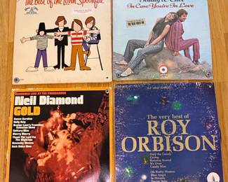 Collection of Classic Rock, Pop, and Soul Vinyl Records