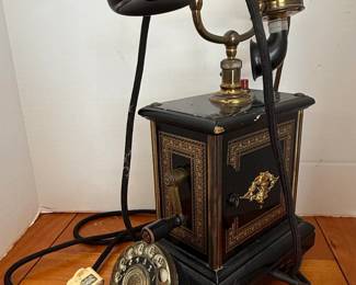 Antique Danish Bakelite Candlestick Telephone