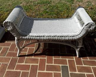 White Wicker Outdoor Furniture Set with Cushions