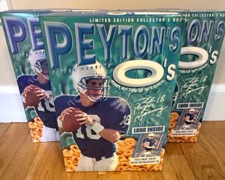 Peyton's Os Honey Nut Toasted Oats Cereal Limited Edition Collectors Box, Set of 3