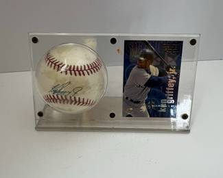 Ken Griffey Jr. Signed Baseball Display