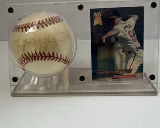 Greg McMichael Signed Baseball  Rookie Card