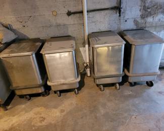 Metal rolling bins