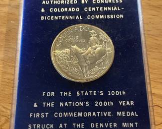100th anniversary of Colorado silver medal 