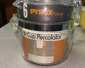 New old stock 6 cup Pyrex percolator probably from the 1970s