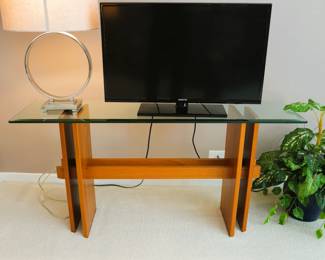Mod Console Table w/glass top