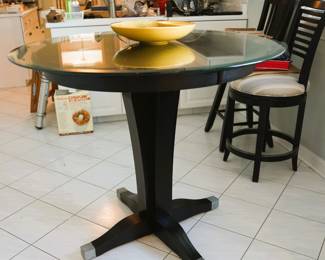 Bar like Kitchen Table with Glass Top 