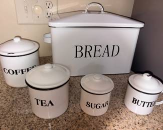 Metal Canister Set & Breadbox!