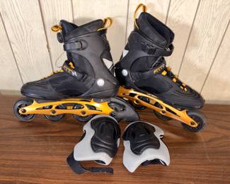Mens K2 Roller Blades FIT Size 12 W/Knee Pads!