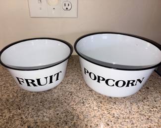 Metal Fruit & Popcorn Bowls!