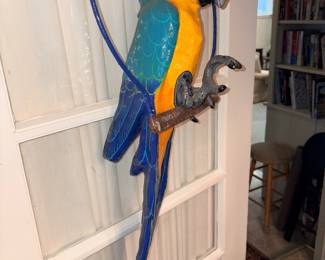 Paper Mache Parrot w/Perch!