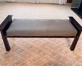 Pier 1 Imports Black Bench w/Grey Cushion!