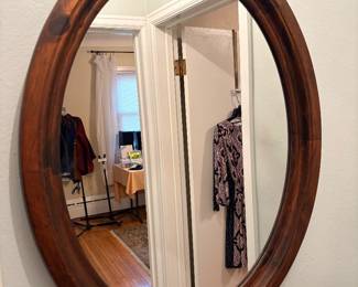 Oval Wooden Mirror!