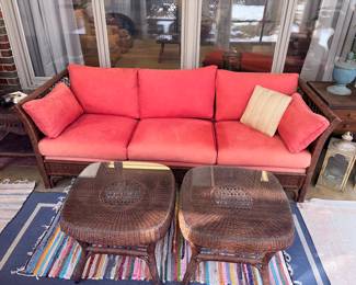 Bar Harbor Style Wicker Furniture w/Suede Cushions!