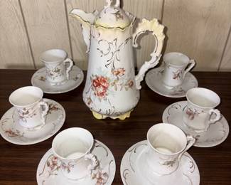 Brunswick Germany Hot Chocolate Pitcher w/Cups & Saucers!