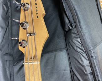 Reverend Decision P Bass Midnight Black Electric Guitar #55393 w/Gator Case!