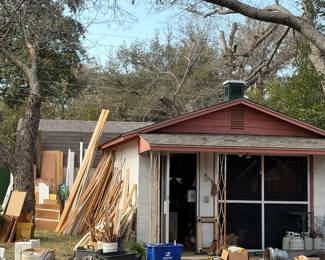 Two outside buildings so packed that we had to take everything out of them to stage them so you can take advantage of all the great savings