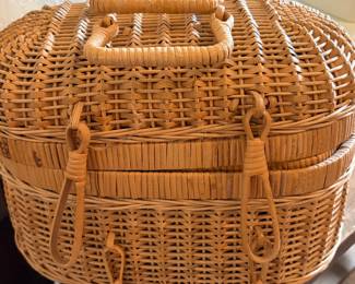 1970's Wicker Storage Basket