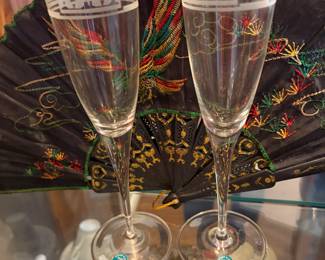 Tiffany & Co Millennium Champagne Flutes 