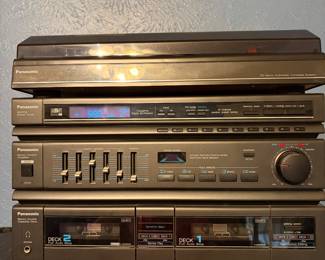 Panasonic SA-H51 Quartz Synthesizer AM/FM Dual Deck Cassette Amp Stereo Receiver Working!