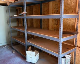 Steel shelving units will be for sale