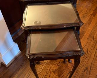 Stacking antique tables