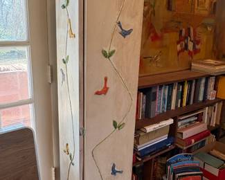 Painted wood room divider