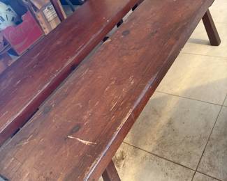 Primitive wood benches