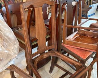 Wood dining chairs