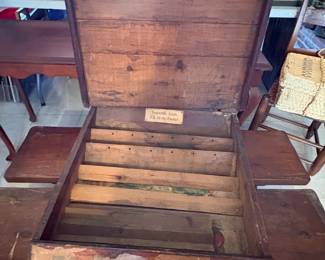 Antique seed display opened