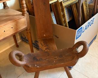 Antique birthing chair